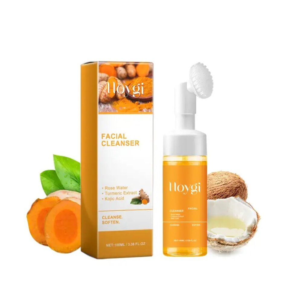 NWT Hoygi Tumeric & Rosewater Brightening Cleanser Exfoliant